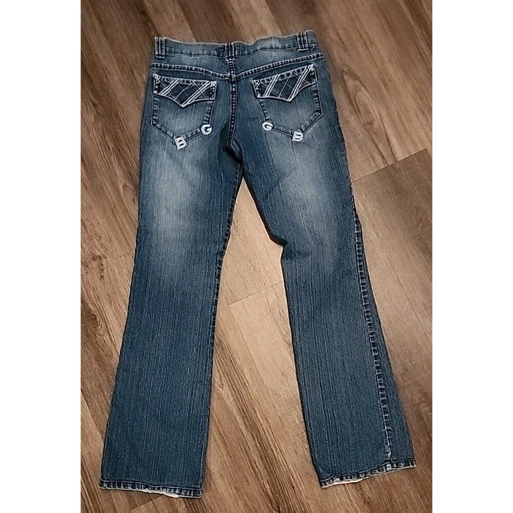 Vintage Bad Girl Jeans 7 Straight 29x30 Distressed Y2k Retro - Picture 2 of 14